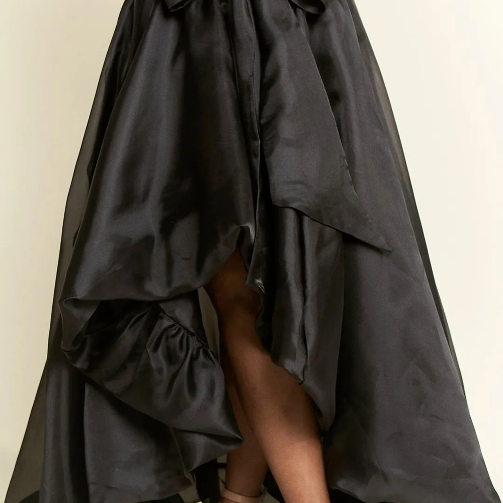 Chic Black High-Low Skirt
